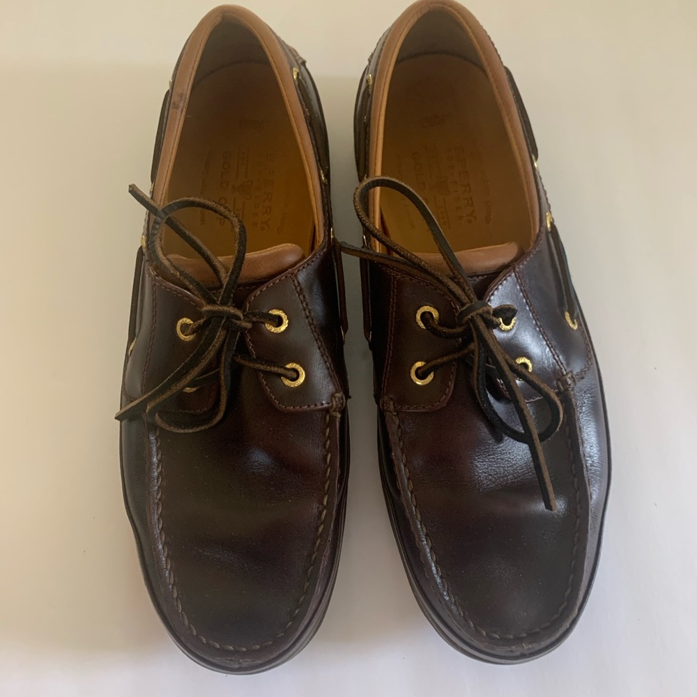 Men’s Sperrys Gold Boat Loafers
